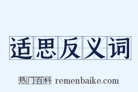 适思反义词是什么意思的图片